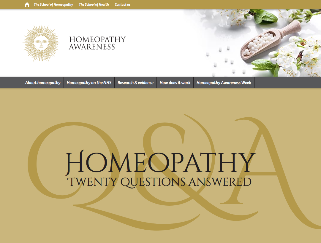 Homeopathy Awareness Week website