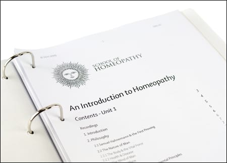 Homeopathy correspondence course