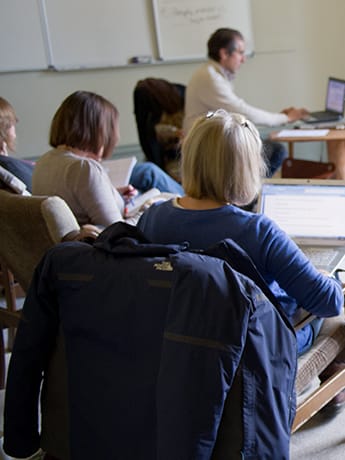 Class in sitting room