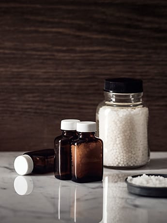 Homeopathy remedy bottles