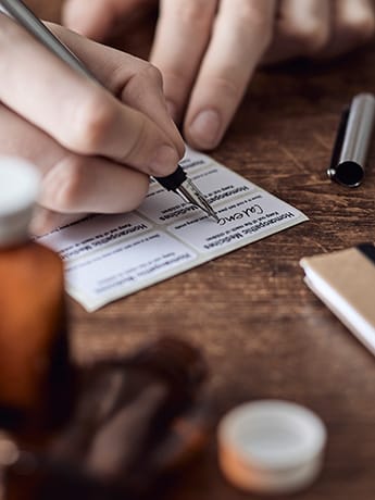 Writing Homeopathy label